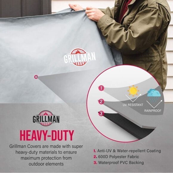 Grillman Premium Gray Grill Cover. See all photos - Picture 5 of 10